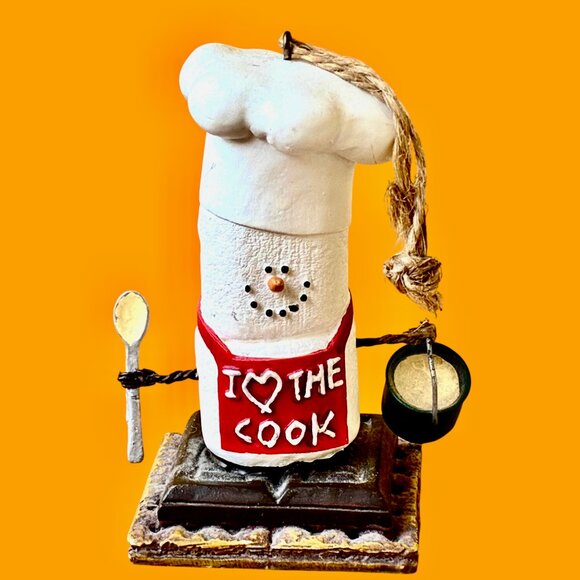 The Original S'MORES Midwest KISS THE COOK Marshmallow Ornament Christmas Smore - Picture 9 of 11